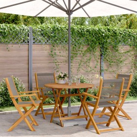 5-piece garden dining set made of solid gray polypropylene wood. by vidaXL, Garden sets - Ref: Foro24-3281818, Price: 376,84 ...