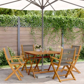 5-piece garden dining set made of solid gray polypropylene wood. by vidaXL, Garden sets - Ref: Foro24-3281830, Price: 394,99 ...