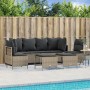 Set aus Gartensofas und Kissen 5 Stück synthetisches Rattan hellgrau von vidaXL, Gartensets - Ref: Foro24-3261550, Preis: 415...