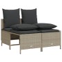 Set aus Gartensofas und Kissen 5 Stück synthetisches Rattan hellgrau von vidaXL, Gartensets - Ref: Foro24-3261550, Preis: 415...