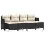 Set de muebles de jardín 5 pzas y cojines ratán sintético negro de vidaXL, Conjuntos de jardín - Ref: Foro24-3261533, Precio:...