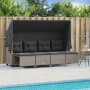 Set aus Gartensofas und Kissen 5 Stück synthetisches Rattan hellgrau von vidaXL, Gartensets - Ref: Foro24-3261544, Preis: 370...