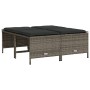 Set Gartensofas mit Kissen 5 Stück synthetisches Rattangrau von vidaXL, Gartensets - Ref: Foro24-3261559, Preis: 357,99 €, Ra...