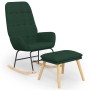 Sillón mecedora con taburete tela verde oscuro de vidaXL, Mecedoras - Ref: Foro24-3097709, Precio: 155,44 €, Descuento: %