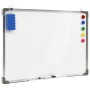 Magnetic dry erase board white steel 70x50 cm by vidaXL, White boards - Ref: Foro24-146632, Price: 35,62 €, Discount: %