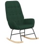 Sillón mecedora con taburete tela verde oscuro de vidaXL, Mecedoras - Ref: Foro24-3097709, Precio: 155,44 €, Descuento: %