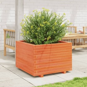 Solid pine wood planter in brown wax 70x70x49.5 cm by vidaXL, Pots and planters - Ref: Foro24-3282526, Price: 179,67 €, Disco...