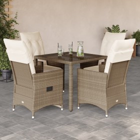 5-piece garden dining set with beige synthetic rattan cushions by vidaXL, Garden sets - Ref: Foro24-3276801, Price: 583,27 €,...