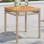 Garden table PE rattan acacia wood beige mix 38x38x42 cm by vidaXL, Garden tables - Ref: Foro24-365865, Price: 38,99 €, Disco...