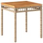 Garden table PE rattan acacia wood beige mix 38x38x42 cm by vidaXL, Garden tables - Ref: Foro24-365865, Price: 38,99 €, Disco...