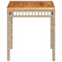 Garden table PE rattan acacia wood beige mix 38x38x42 cm by vidaXL, Garden tables - Ref: Foro24-365865, Price: 38,99 €, Disco...