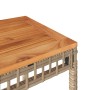 Garden table PE rattan acacia wood beige mix 38x38x42 cm by vidaXL, Garden tables - Ref: Foro24-365865, Price: 38,99 €, Disco...