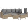 Garden sofa set with cushions 5 pieces beige synthetic rattan by vidaXL, Garden sets - Ref: Foro24-3261548, Price: 415,90 €, ...