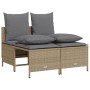 Gartensofa-Set mit Kissen, 5-teilig, beiges synthetisches Rattan von vidaXL, Gartensets - Ref: Foro24-3261548, Preis: 415,90 ...