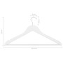 Set of 100 hard white wooden non-slip clothes hangers. by vidaXL, Hangers - Ref: Foro24-289916, Price: 117,78 €, Discount: %