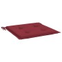 Cojines silla de jardín 4 uds tela Oxford rojo tinto 40x40x3 cm de vidaXL, Cojines para sillas y sofás - Ref: Foro24-314021, ...