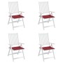 Cojines silla de jardín 4 uds tela Oxford rojo tinto 40x40x3 cm de vidaXL, Cojines para sillas y sofás - Ref: Foro24-314021, ...