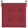 Cojines silla de jardín 4 uds tela Oxford rojo tinto 40x40x3 cm de vidaXL, Cojines para sillas y sofás - Ref: Foro24-314021, ...