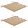 Sillas de comedor 2 uds madera maciza de teca con cojines beige de vidaXL, Sillas de jardín - Ref: Foro24-3062598, Precio: 19...