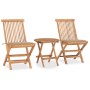 Folding garden dining set 3 pieces teak wood cushions by vidaXL, Garden sets - Ref: Foro24-3063174, Price: 165,44 €, Discount: %