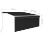 Manual retractable awning with anthracite gray blinds 3.5x2.5 m by vidaXL, Awnings - Ref: Foro24-3069279, Price: 447,05 €, Di...