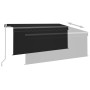 Manual retractable awning with blind and anthracite LED 3.5x2.5 m by vidaXL, Awnings - Ref: Foro24-3069404, Price: 463,51 €, ...