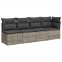 Gartensofa- und Kissenset 8-teilig aus grauem synthetischem Rattan von vidaXL, Gartensets - Ref: Foro24-3275150, Preis: 599,4...