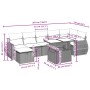 Gartensofa- und Kissenset 8-teilig aus grauem synthetischem Rattan von vidaXL, Gartensets - Ref: Foro24-3275150, Preis: 599,4...