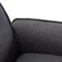 Sillón reclinable de masaje con reposapiés tela gris y negro de vidaXL, Sillones de masaje eléctricos - Ref: Foro24-289853, P...