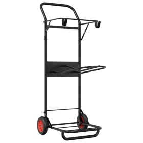 Carrito de silla de montar plegable acero negro de vidaXL, Accesorios para riendas de caballos - Ref: Foro24-172502, Precio: ...