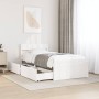 Bed frame with drawers solid white pine wood 100x200cm by vidaXL, Beds and slatted bases - Ref: Foro24-846790, Price: 225,99 ...