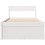 Bed frame with drawers solid white pine wood 100x200cm by vidaXL, Beds and slatted bases - Ref: Foro24-846790, Price: 225,99 ...