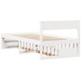 Bed frame with drawers solid white pine wood 100x200cm by vidaXL, Beds and slatted bases - Ref: Foro24-846790, Price: 225,99 ...