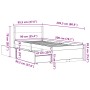 Estructura de cama con cajones madera maciza de pino 90x200 cm de vidaXL, Camas y somieres - Ref: Foro24-846792, Precio: 177,...