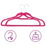 Set of 50 non-slip pink velvet clothes hangers by vidaXL, Hangers - Ref: Foro24-289924, Price: 32,99 €, Discount: %