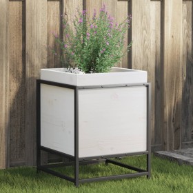 Solid white pine wood planter 40x40x50 cm by vidaXL, Pots and planters - Ref: Foro24-847019, Price: 52,99 €, Discount: %