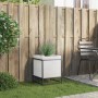 Jardinera de madera maciza de pino blanca 40x40x50 cm de vidaXL, Maceteros y jardineras - Ref: Foro24-847019, Precio: 52,62 €...