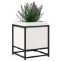 Jardinera de madera maciza de pino blanca 40x40x50 cm de vidaXL, Maceteros y jardineras - Ref: Foro24-847019, Precio: 52,62 €...