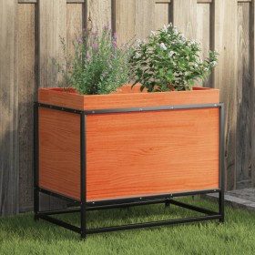 Solid wax brown pine wood planter 60x40x50 cm by vidaXL, Pots and planters - Ref: Foro24-847025, Price: 62,99 €, Discount: %