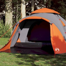 3-Personen-Iglu-Zelt, schnell zu öffnen, grau/orange von vidaXL, Zelte - Ref: Foro24-4004228, Preis: 146,99 €, Rabatt: %