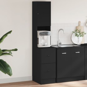 Black engineered wood kitchen cabinet 35x50x180 cm by vidaXL, Kitchen cabinets - Ref: Foro24-840759, Price: 99,99 €, Discount: %