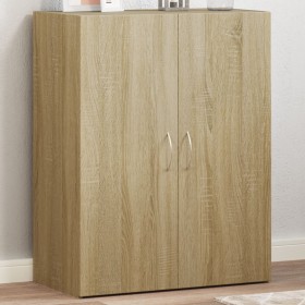 Aktenschrank aus Holzwerkstoff Sonoma-Eiche 60x32x77,5 cm von vidaXL, Aktenschränke - Ref: Foro24-840767, Preis: 65,72 €, Rab...