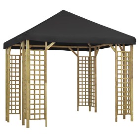 Cenador gris antracita 3x3 m de vidaXL, Carpas y cenadores - Ref: Foro24-3054484, Precio: 404,22 €, Descuento: %