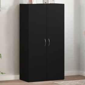 Black engineered wood filing cabinet 60x32x115 cm by vidaXL, Filing cabinets - Ref: Foro24-840773, Price: 93,88 €, Discount: %