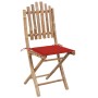 Folding garden chairs 2 units bamboo with cushions by vidaXL, Garden chairs - Ref: Foro24-3063993, Price: 112,40 €, Discount: %