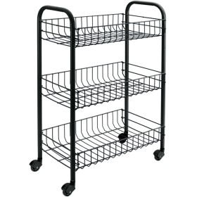 Metaltex Kitchen trolley with 3 baskets Siena black by Metaltex, Kitchen and dining carts - Ref: Foro24-430398, Price: 33,99 ...