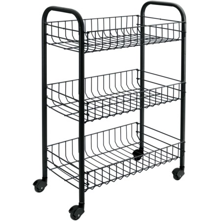 Metaltex Kitchen trolley with 3 baskets Siena black by Metaltex, Kitchen and dining carts - Ref: Foro24-430398, Price: 33,06 ...