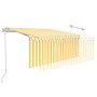 Toldo retráctil automático con persiana LED amarillo 3,5x2,5 m de vidaXL, Toldos - Ref: Foro24-3069288, Precio: 379,54 €, Des...