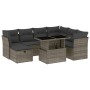 Gartensofa- und Kissenset 8-teilig aus grauem synthetischem Rattan von vidaXL, Gartensets - Ref: Foro24-3274680, Preis: 565,2...