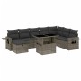 9-teiliges Gartenmöbel-Set und graue synthetische Rattankissen von vidaXL, Gartensets - Ref: Foro24-3275030, Preis: 648,14 €,...